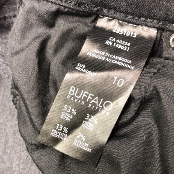 LIKE NEW DAVID BITTON BLACK AUBREY HIGH RISE ANKLE STRAIGHT JEANS 10/30x26 ⭐️ - Picture 9 of 12